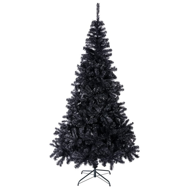 Árbol de Navidad Sunnyglade, PVC negro, 7.5 pies con 1400 puntas