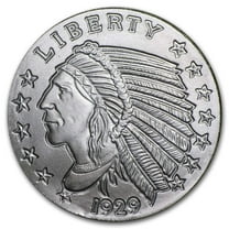1/4 oz Silver Round - Incuse Indian