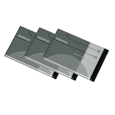 Replacement Battery for Nokia BL-4C (3 Pack)