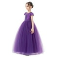 thumbnail image 3 of Ekidsbridal Girl Bridesmaid Flower Girl Dress - Sequins V-Back with Cap Sleeves 323-A (Size: 4-12), 3 of 5