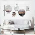 thumbnail image 4 of Designart "Fluidity in Marble Ocean Waves I" Abstract Marble Metal Wall Art Set of 5 Piece, 4 of 5