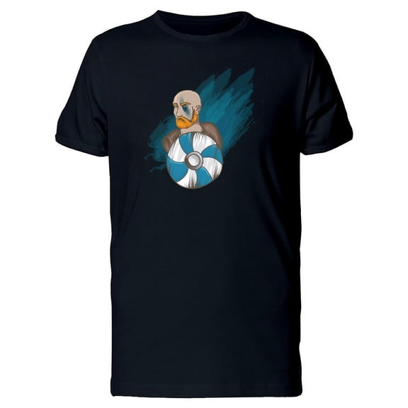 Burtal Man With Shield T-Shirt Men -Image by Shutterstock, Male XX-Large