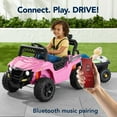 thumbnail image 6 of Best Choice Products Kids 12V Electric Ride-On UTV and Trailer w/ Parent Remote Control, LED Lights - Pink, 6 of 11