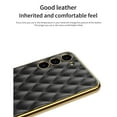 thumbnail image 6 of SaniMore Case for Samsung Galaxy S23 Plus 6.6" 2023, PU Leather Lattice Skin Shockproof TPU Plating Bumper Pen Holder Luxury Lens Protection [Wireless Charging] Anti-drop Girly Shell, Black, 6 of 10