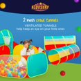 thumbnail image 2 of Kiddzery Kids Tunnel and Ball Pit Play Tents, Polyester 5PC 50 Balls, 2 of 7