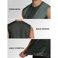 thumbnail image 5 of Men's Tank Tops Quick Dry Workout Swim Beach Shirts Athletic Sleeveless Shirts Stripe Black M15 L, 5 of 8