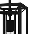 thumbnail image 4 of Hunter - Doherty 1-light Natural Black Iron, Mini Pendant Light, Dimmable, Casual Style, Rectangle Shaped, for Bedrooms, Dining, Living Rooms - 19755, 4 of 7