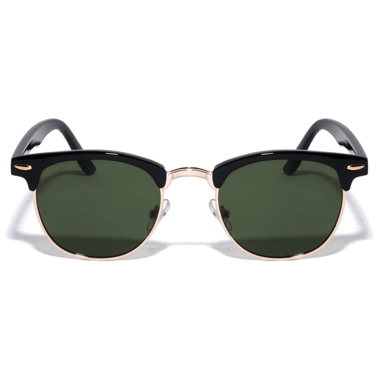 Retro Vintage Polarized Sunglasses Mens UV400 Half Metal  display picture 2