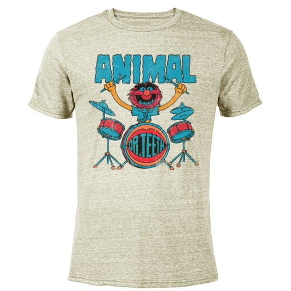 Disney The Muppets Animal Dr Teeth & Electric Mayhem Vintage - Short Sleeve Blended T-Shirt for Adults - Customized-Yellow