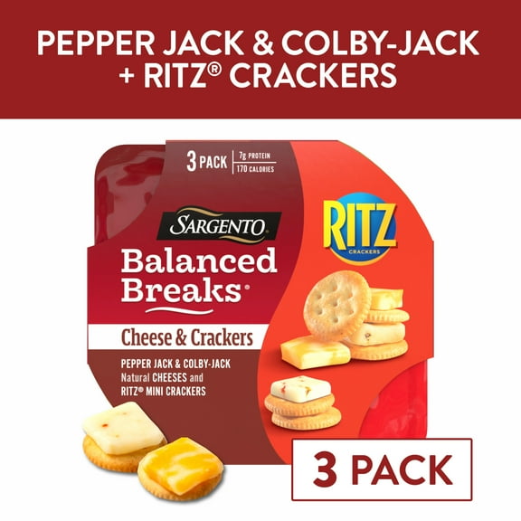 Sargento® Balanced Breaks® Cheese & Crackers, Pepper Jack & Colby-Jack Cheeses and RITZ®
