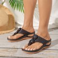 thumbnail image 7 of AXXD Black Sandals for Women Summer Solid Color Pinch Toe Comfy Sandals Slope Heeled Beach Casual Shoes, 7 of 7