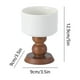 thumbnail image 3 of Candelabro de copa alta | Tazón de postre de cerámica francesa retro | Taza de pudín de pies altos | Centro de mesa de madera | Soporte de aromaterapia | 5.08x3.54x3.54 pulgadas | Decoración del, 3 of 6