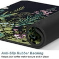 thumbnail image 4 of Coffee Mat, 16" x 24" Cute Flower Theme Coffee Bar Mats for Espresso Machine Station Accessories and Organizer, Hide Stain Rubber Backed Absorbent Dish Drying Pad for Kitchen Counter, Black, 4 of 7