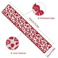 thumbnail image 3 of Fiudx Mantel de San Valentín, Diseño de Encaje Rojo, Elegante Poliéster, Fácil de Limpiar, Ideal para Cenas Románticas, Ideal para Eventos o Mesas de Té, 33 X 183 Cm., 3 of 7