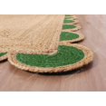 thumbnail image 3 of Scalloped Jute Rug (Green, 2.5x18 ft), 3 of 7