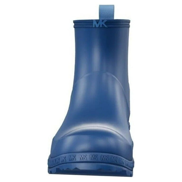 MICHAEL MICHAEL KORS Womens Blue Back Pull Tab Padded Waterproof Mac Round Toe Wedge Rain Boots 9 Walmart