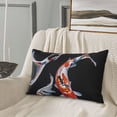 thumbnail image 5 of Xecao Tricolor Koi Fish Trio for Decorative Throw Pillow Case for Couch,Sofa or Bed Set,Pillow Cover for Sofa Home Decor Ideal Gift(Pillow core not included)-16"x24", 5 of 6