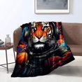 thumbnail image 1 of Fabric Blanket,Space Tiger,Warm Fluffy Blankets,For Bed Couch Chair, 1 of 8