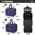 thumbnail image 3 of Travel Hanging Toiletry Bag with 4 Zipped Compartments Waterproof Makeup Accessories Spacious Cosmetic Bag Colorful Stars and Planets Pattern Medium, 3 of 9