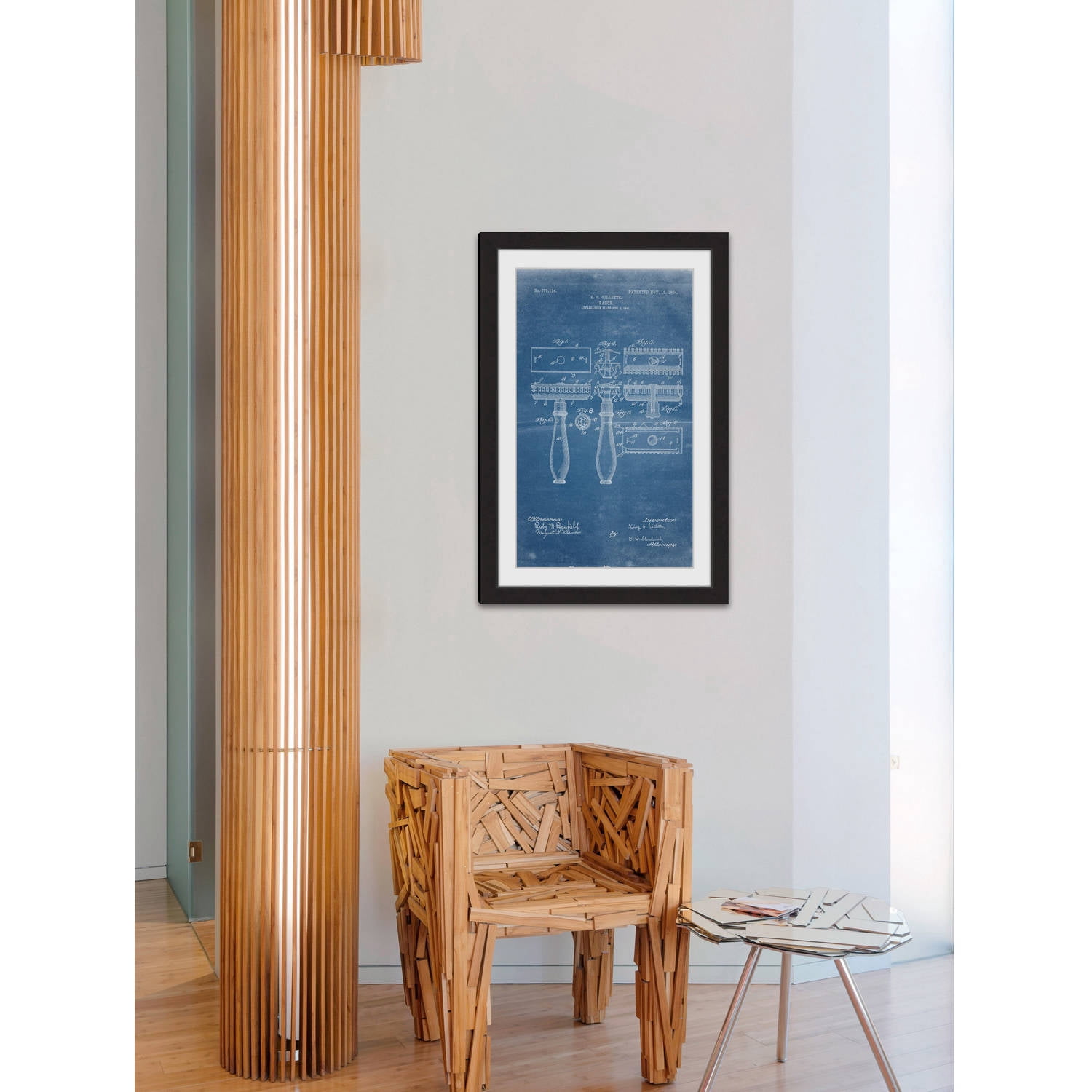 "Razor 1904 Blueprint" Framed Painting Print