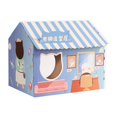 thumbnail image 1 of Greeniant Corrugated Cardboard Cat House with Scratching Pad for Training Toy Cats  Suministros para perros Azul, 1 of 1