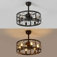 thumbnail image 6 of JONATHAN Y Celeste 21.6" 6-Light Industrial Farmhouse 6-Speed Metal Mobile-App/Remote-Controlled Caged LED Ceiling Fan, Oil Rubbed Bronze, 6 of 11