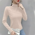thumbnail image 2 of Women's Fleece Thermal Mock Neck Long Sleeve Warm Underwear Shirt/Top Soft Stretchy Fitted Base Layer Shirt Womens Clothes, 2 of 7