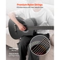 thumbnail image 3 of KFFKFF Classical Guitar, 30 Inch, Wood Classical Guitar Starter Kit for Beginners, with Nylon Strings, Gig Bag, Strap, Tuner, Extra Strings, 3 of 9