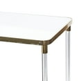 thumbnail image 6 of DecMode 44" x 32" Gold Metal Rectangular Console Table with Mirrored Top and Acrylic Legs, 1-Piece, 6 of 14