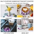 thumbnail image 5 of Purple White Moire Coasters Set of 4, Absorbent Coasters for Drinks, Modern Abstract Art Coaster for Desk Coffee Table Protection, Home Decor House Warming Gifts 4", 5 of 8