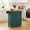 S-Green, variant on CBJCBJ Kitchen Islands Cart on Wheels with Storage, Wood Microwave Table with Drawers and Spice Box , for Dining Room,White