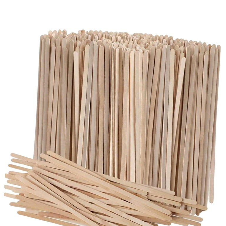 Wood Stir Sticks Thick Birch Wood with Smooth Ends Eco Friendly Stirrers Drink Stirrers Disposable Coffee Stirrer Sticks for Cocktail Coffee, Size
