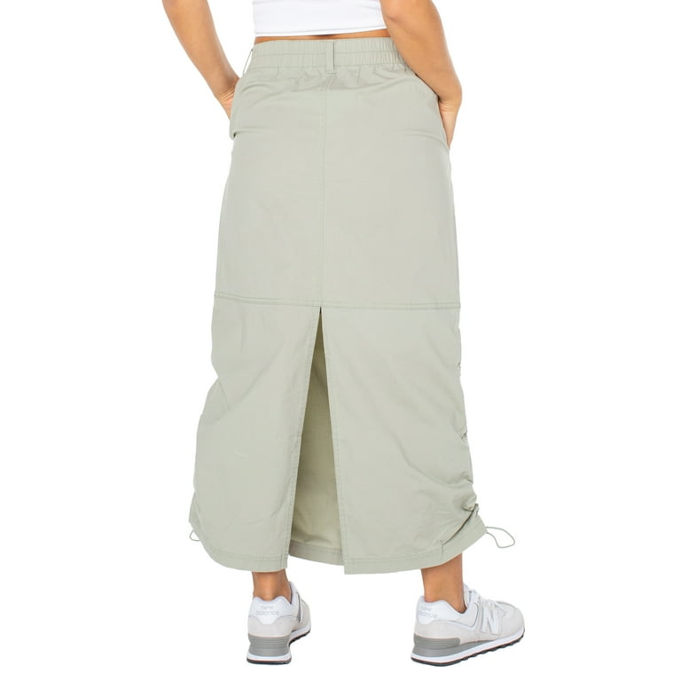★SCULPTOR★ Parachute Cargo Maxi Skirt Ballerina Pink SC23A Celebrity Pink Juniors Mini Skirt with Slit and Toggles