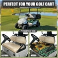 thumbnail image 4 of Renewold Golf Cart Seat Cover with 4 Pockets Soft Quick Dry Non-Slip Golf Cart Cloth Seat Cover Compatible with EZGO Yamaha and More 2 Person Club Cars, Sunflower Leopard Print Green, 4 of 7