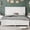 white, variant on Farmhouse Style Queen Size Bed with Barn Door Designed Headboard and Footboard, Pinewood Bed with Strengthened Bed Frame