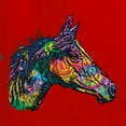 thumbnail image 2 of Colorful Neon Horse | Dean Russo Art Animal Lover Womenâ€™s Standard V-Neck Tee, Red, Large, 2 of 6