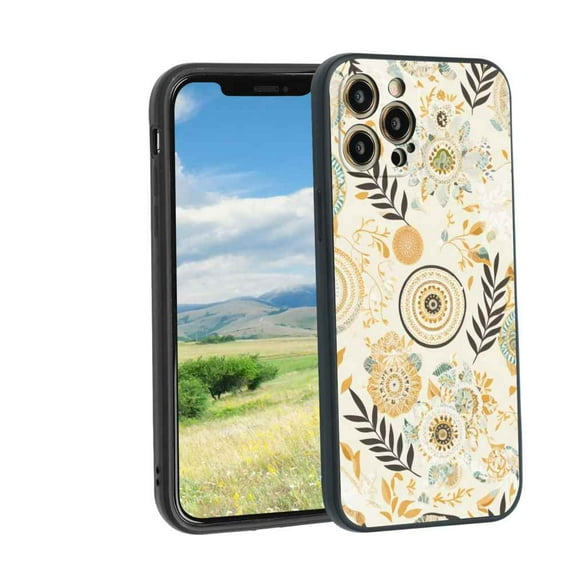 Abstract-boho-7 Phone Case, Degined for iPhone 12 Pro Max Case Men Women, Flexible Silicone Shockproof Case for iPhone 12 Pro Max