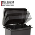 thumbnail image 6 of Rubbermaid Kitchen Trash Can, 19 Gallon, Plastic, Rectangular, Dual Compartment, Step Lid, Garbage Bin, Charcoal, 6 of 8