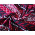 thumbnail image 5 of Châle à Blocs de Couleur pour Femmes, Poncho Ouvert (Série 27-Rouge Vin), 5 of 5