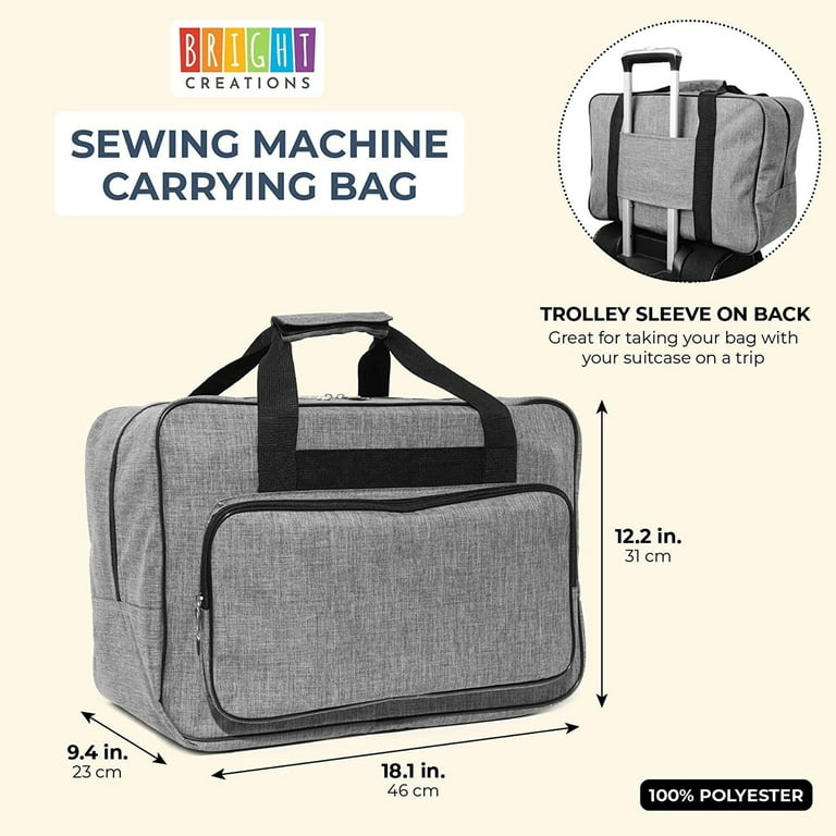 Deluxe Universal Sewing Machine Case, Portable Cover Tote Bag Sewing  Machines - Carrying Travel Storage Carrier Organizer for Accessories Green  