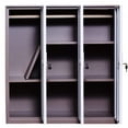 thumbnail image 3 of Mecolor Furniture White Floor Standing home office 3 door steel storage Cabinet warehouse gym Metal Locker, 3 of 6