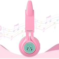 thumbnail image 2 of Riwbox CT-7 Cat Ear - Headphones with mic - on-ear - Bluetooth - wireless - 3.5 mm jack - green, pink, 2 of 9