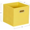 thumbnail image 2 of 6 ct Open Fabric Cube Storage Bins, Golden Yellow, 2 of 5