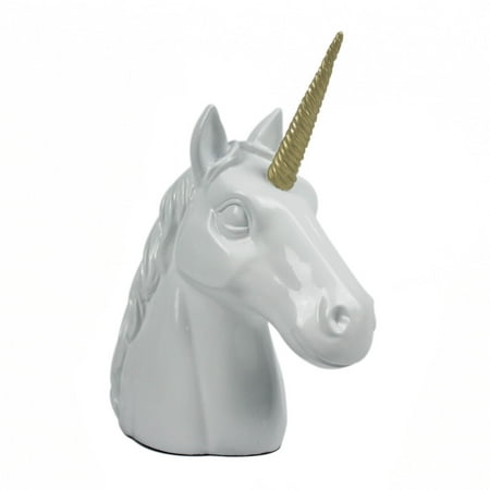 Mainstays Poly Unicorn Decoration, White, Polyresin Material, 5.75 " x 3" x 8"