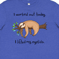thumbnail image 4 of Inktastic I Worked Out Today. I Lifted My Eyelids- cute sloth on a branch Youth T-Shirt, 4 of 5