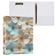 thumbnail image 3 of Blue Peach 3d Flowers Hardcover 3 Ring Binder 1.5” Round Rings Letter Size Paper Pockets for School Office Supplies, 3 of 9