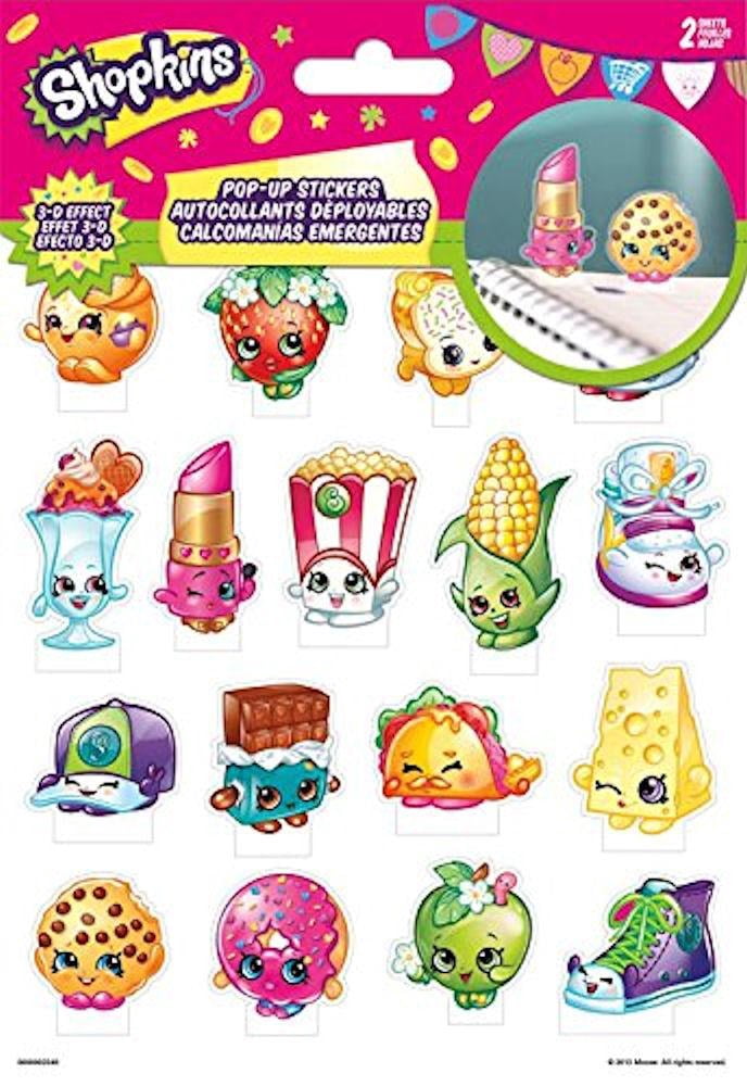 Shopkins Pop Up Stickers - 2 Sheet