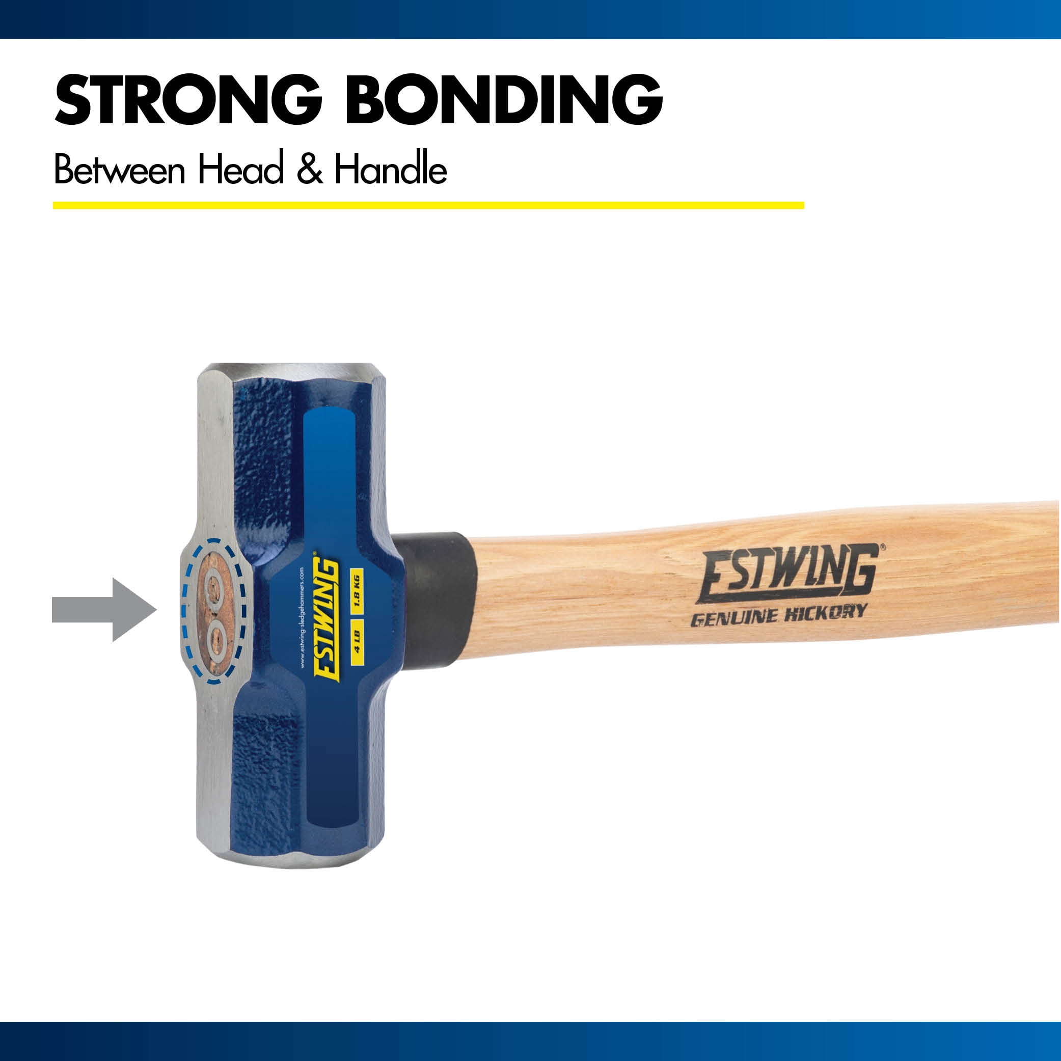 Estwing 4 lb Engineers Hammer with 14" Hickory Wood Handle