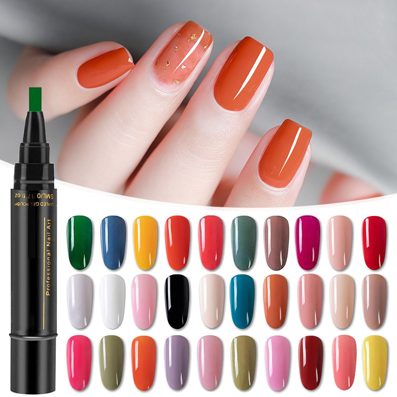 YiJuHui 18pcs Nail Polish Pens, Nail Polish Pens Quick Dry, Gel Polish Pen, NailPolish GelPen, Color NailPolish GelPen for Women, Nails Pens for Nails Art