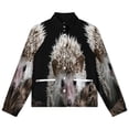 thumbnail image 4 of Jackets for Women Winter Coat Jackets Flannel Stand Collar Jacket(Hedgehog,Size:S-4XL), 4 of 7